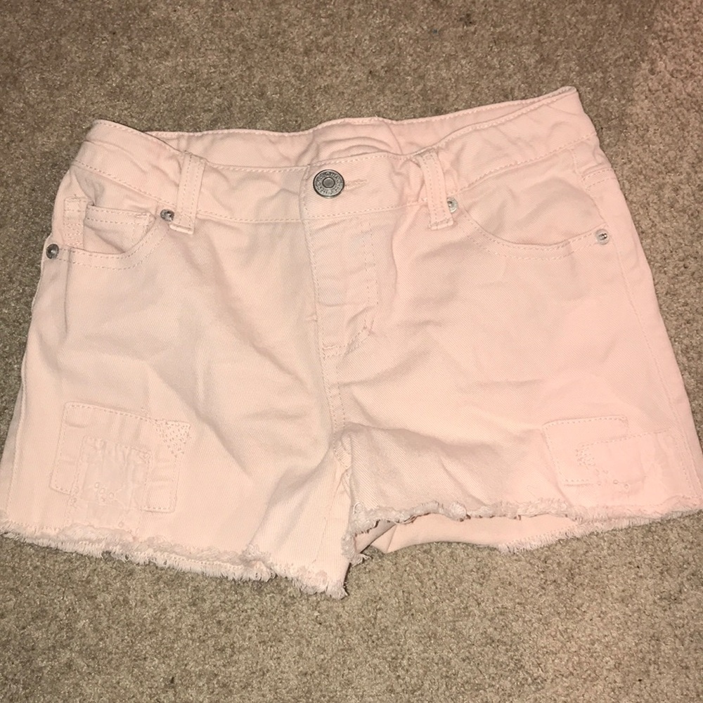 Light pink jean shorts!